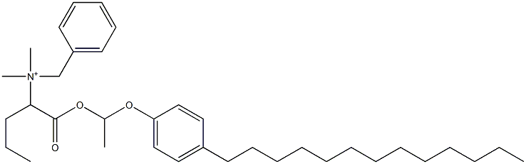 N,N-Dimethyl-N-benzyl-N-[1-[[1-(4-tridecylphenyloxy)ethyl]oxycarbonyl]butyl]aminium Structure