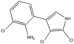 2,3-Dichloro-4-(2-amino-3-chlorophenyl)-1H-pyrrole Structure