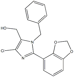 1-Benzyl-2-(2,3-methylenedioxyphenyl)-4-chloro-5-hydroxymethyl-1H-imidazole Structure