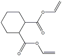 1,2-シクロヘキサンジカルボン酸ジエテニル 化学構造式