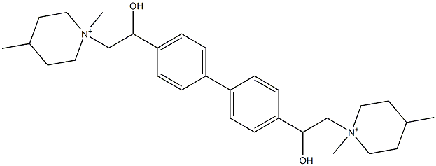 1,1'-[1,1'-Biphenyl-4,4'-diylbis(2-hydroxyethane-2,1-diyl)]bis(1,4-dimethylpiperidinium) 结构式
