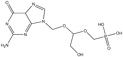 2-Amino-9-[2-hydroxy-1-(phosphonomethoxy)ethoxymethyl]-9H-purin-6(5H)-one