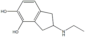 2-(エチルアミノ)インダン-4,5-ジオール 化学構造式