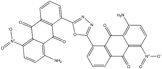 2,5-Bis(1-amino-4-nitro-8-anthraquinonyl)-1,3,4-oxadiazole Struktur