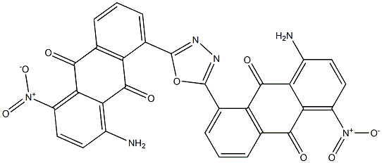 2,5-Bis(1-amino-4-nitro-8-anthraquinonyl)-1,3,4-oxadiazole 结构式