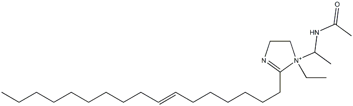 1-[1-(Acetylamino)ethyl]-1-ethyl-2-(7-heptadecenyl)-2-imidazoline-1-ium Structure