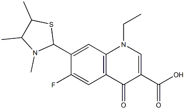 1,4-Dihydro-1-ethyl-4-oxo-6-fluoro-7-(3,4,5-trimethylthiazolidin-2-yl)quinoline-3-carboxylic acid