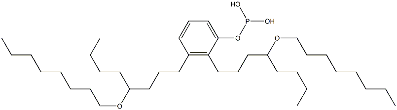 Phosphorous acid bis[4-(octyloxy)octyl]phenyl ester Structure