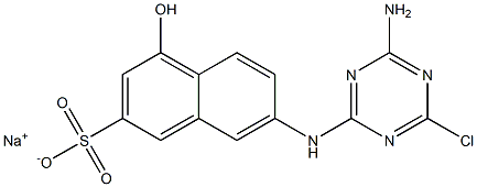 7-(4-Amino-6-chloro-1,3,5-triazin-2-ylamino)-4-hydroxy-2-naphthalenesulfonic acid sodium salt Structure