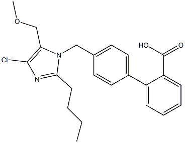 4'-[(2-Butyl-4-chloro-5-methoxymethyl-1H-imidazol-1-yl)methyl]-1,1'-biphenyl-2-carboxylic acid Structure