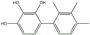 4-(2,3,4-Trimethylphenyl)benzene-1,2,3-triol,,结构式
