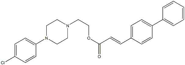 4-Biphenylacrylic acid 2-[4-(p-chlorophenyl)-1-piperazinyl]ethyl ester