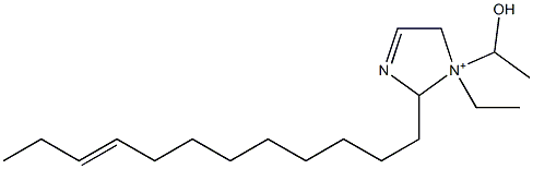 2-(9-Dodecenyl)-1-ethyl-1-(1-hydroxyethyl)-3-imidazoline-1-ium Structure