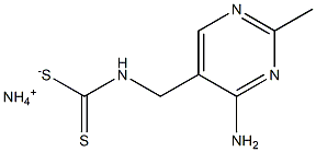 N-[(4-Amino-2-methyl-5-pyrimidinyl)methyl]dithiocarbamic acid ammonium salt Structure