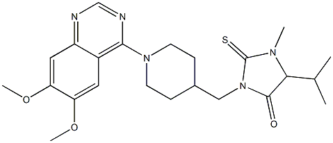 1-[[1-(6,7-Dimethoxyquinazolin-4-yl)piperidin-4-yl]methyl]-3-methyl-4-isopropyl-2-thioxoimidazolidin-5-one|