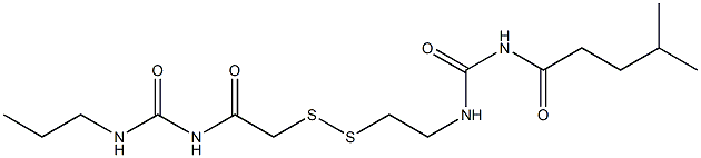 1-(4-Methylpentanoyl)-3-[2-[[(3-propylureido)carbonylmethyl]dithio]ethyl]urea