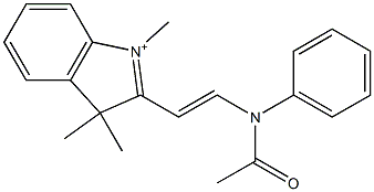2-[2-[(Acetyl)phenylamino]ethenyl]-1,3,3-trimethyl-3H-indolium Struktur