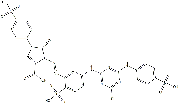 4-[[5-[[4-Chloro-6-[(4-sulfophenyl)amino]-1,3,5-triazin-2-yl]amino]-2-sulfophenyl]azo]-4,5-dihydro-5-oxo-1-(4-sulfophenyl)-1H-pyrazole-3-carboxylic acid