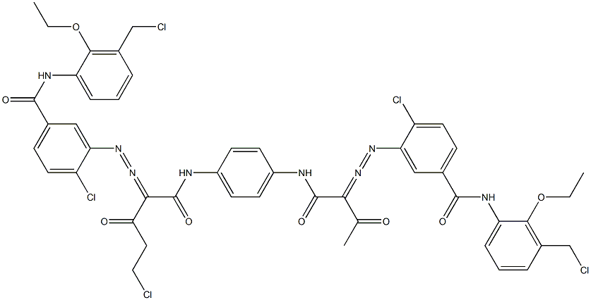 3,3'-[2-(Chloromethyl)-1,4-phenylenebis[iminocarbonyl(acetylmethylene)azo]]bis[N-[3-(chloromethyl)-2-ethoxyphenyl]-4-chlorobenzamide]|