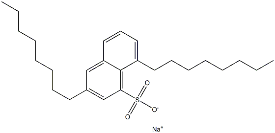 3,8-ジオクチル-1-ナフタレンスルホン酸ナトリウム 化学構造式