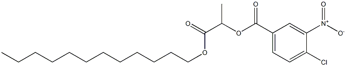 4-Chloro-3-nitrobenzoic acid 1-(dodecyloxycarbonyl)ethyl ester,,结构式