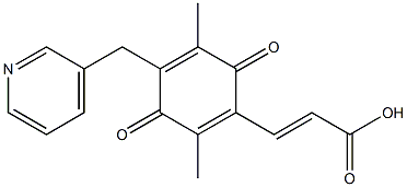 3-[2,5-Dimethyl-3,6-dioxo-4-(3-pyridinylmethyl)-1,4-cyclohexadienyl]acrylic acid Structure