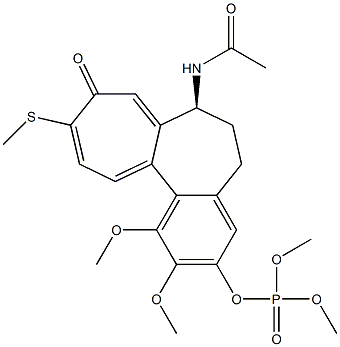 (S)-1-Methoxy-2-methyloxy-3-(dimethoxyphosphinyl)oxy-7-acetylamino-10-methylthio-6,7-dihydrobenzo[a]heptalen-9(5H)-one Struktur