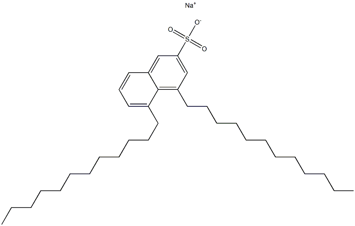 4,5-Didodecyl-2-naphthalenesulfonic acid sodium salt,,结构式