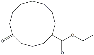 5-Oxocyclododecanecarboxylic acid ethyl ester Struktur