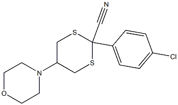 2-(4-Chlorophenyl)-5-morpholino-1,3-dithiane-2-carbonitrile