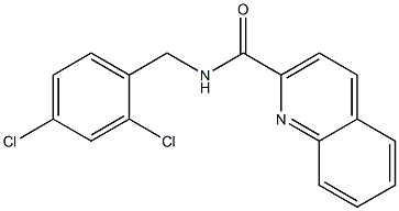 N-(2,4-Dichlorobenzyl)quinoline-2-carboxamide,,结构式