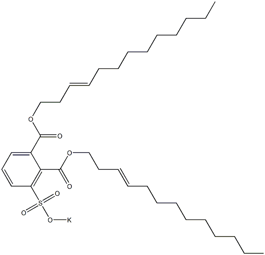 3-(Potassiosulfo)phthalic acid di(3-tridecenyl) ester Struktur