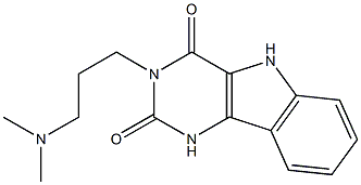 3-(3-Dimethylaminopropyl)-1H-pyrimido[5,4-b]indole-2,4(3H,5H)-dione Struktur
