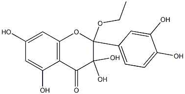 2-Ethoxy-3,3,3',4',5,7-hexahydroxyflavanone,,结构式