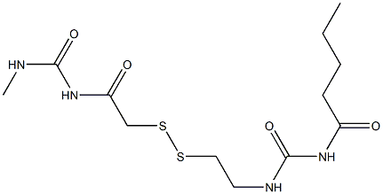 1-Pentanoyl-3-[2-[[(3-methylureido)carbonylmethyl]dithio]ethyl]urea,,结构式