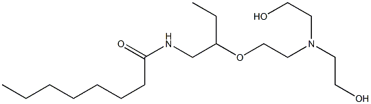 N-[2-[2-[ビス(2-ヒドロキシエチル)アミノ]エトキシ]ブチル]オクタンアミド 化学構造式