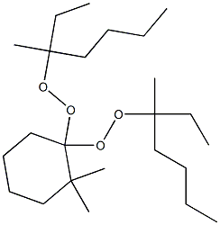 2,2-Dimethyl-1,1-bis(1-ethyl-1-methylpentylperoxy)cyclohexane Struktur