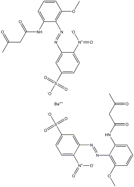 Bis[3-[2-(1,3-dioxobutylamino)-6-methoxyphenylazo]-4-nitrobenzenesulfonic acid]barium salt