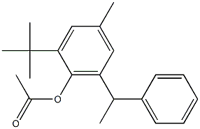 2-(1,1-Dimethylethyl)-4-methyl-6-(1-phenylethyl)phenol acetate Struktur