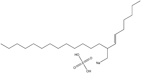 硫酸2-(1-ヘプテニル)ペンタデシル=ナトリウム 化学構造式