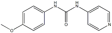 1-[(4-メトキシフェニル)]-3-(ピリジン-4-イル)尿素 化学構造式