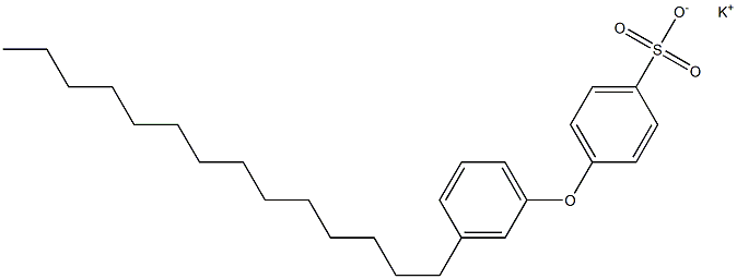 4-(3-テトラデシルフェノキシ)ベンゼンスルホン酸カリウム 化学構造式