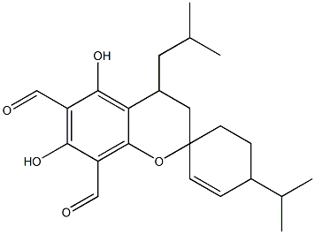 3,4-Dihydro-4-(2-methylpropyl)-5,7-dihydroxy-4'-isopropylspiro[2H-1-benzopyran-2,1'-cyclohexan]-2'-ene-6,8-dicarbaldehyde