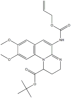  5-(Allyloxycarbonyl)amino-2,3-dihydro-8,9-bismethoxy-1H-pyrimido[1,2-a]quinoline-1-carboxylic acid tert-butyl ester