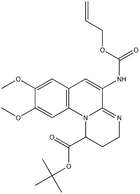 5-(Allyloxycarbonyl)amino-2,3-dihydro-8,9-bismethoxy-1H-pyrimido[1,2-a]quinoline-1-carboxylic acid tert-butyl ester