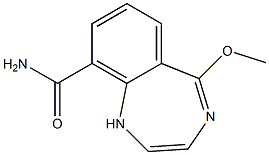 5-Methoxy-1H-1,4-benzodiazepine-9-carboxamide 结构式