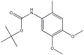 N-(tert-Butyloxycarbonyl)-2-methyl-4,5-dimethoxyaniline,,结构式