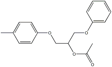 Acetic acid 1-(phenoxymethyl)-2-(4-methylphenoxy)ethyl ester,,结构式