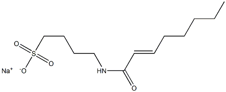 4-(2-Octenoylamino)-1-butanesulfonic acid sodium salt Structure