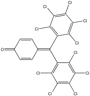 4-[ビス(ペンタクロロフェニル)メチレン]-2,5-シクロヘキサジエン-1-オン 化学構造式